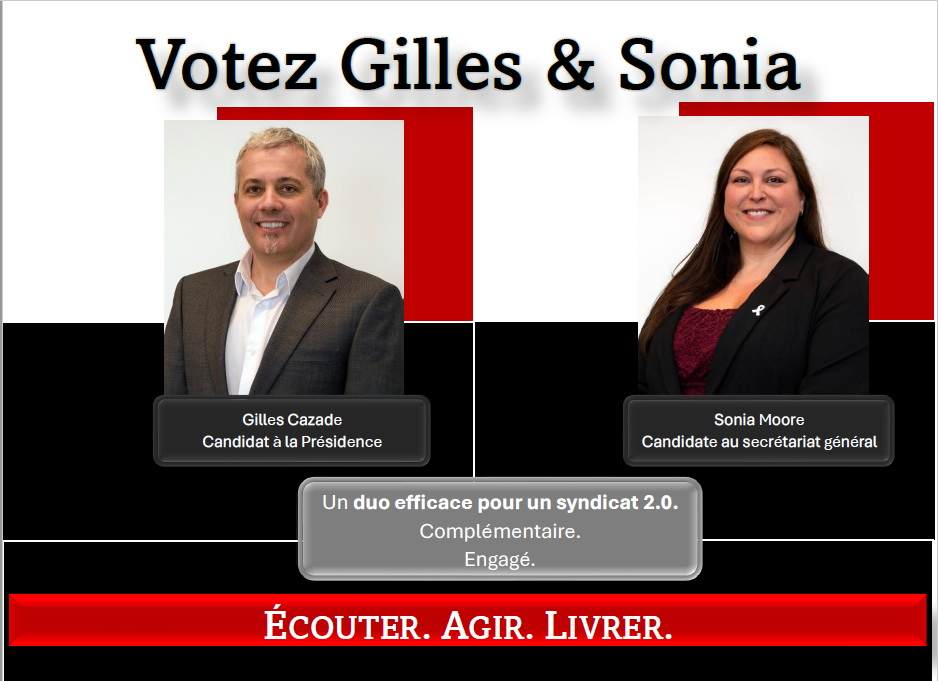 Affiche Votez Gilles et Sonia