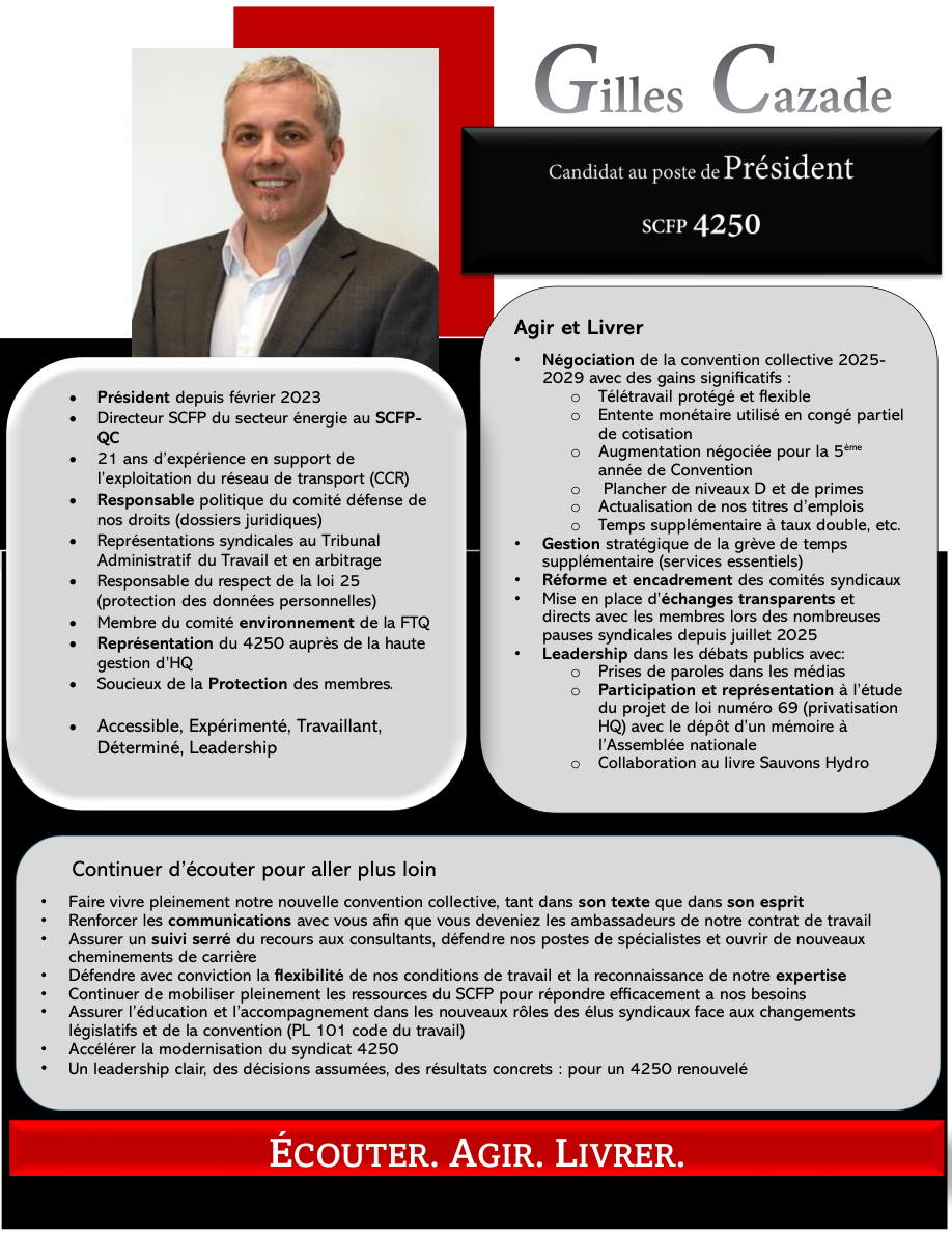 Affiche de Gilles Cazade